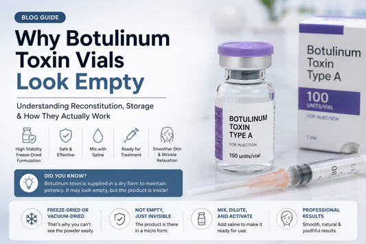 Why botulinum toxin vials look empty - understanding reconstitution and storage in aesthetic practice by Aura Aesthetics Care