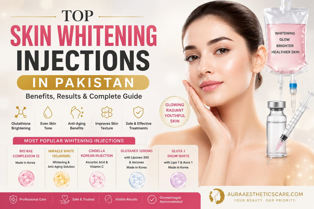 Top skin whitening injections in Pakistan - benefits, results and complete guide by Aura Aesthetics Care
