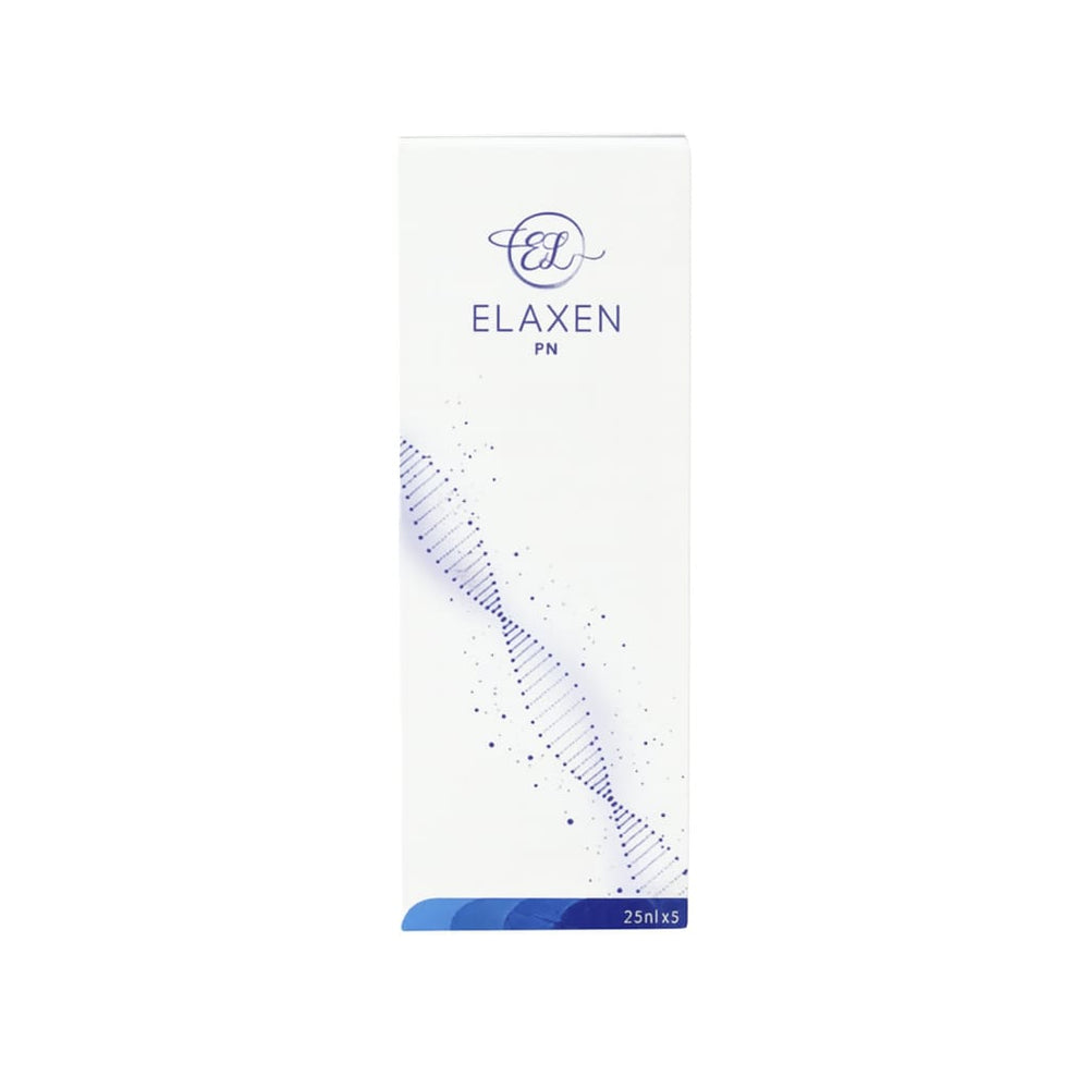 Elaxen PN skincare box with DNA helix design, 25ml x 5, for aesthetic care treatments